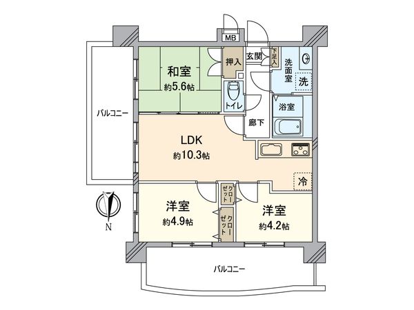 マイキャッスル八王子万町 間取図(平面図) マイキャッスル八王子万町 間取図(平面図)