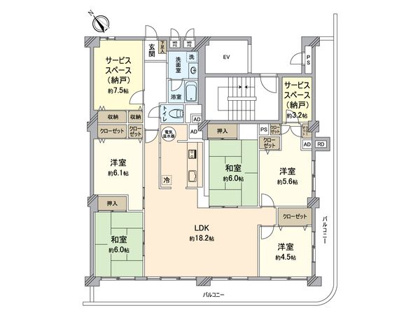 ローズハイツ八王子 間取図(平面図) ローズハイツ八王子 間取図(平面図)