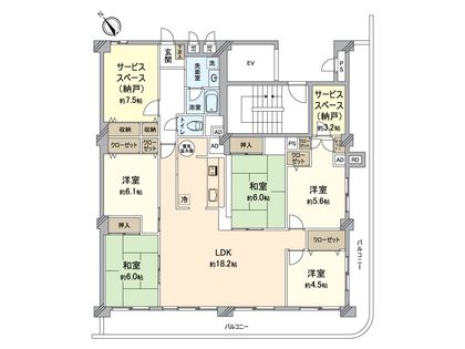 ローズハイツ八王子 間取図(平面図) ローズハイツ八王子 間取図(平面図)