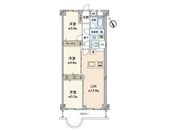 八王子セントラルマンション 間取図(平面図) 間取図(平面図)