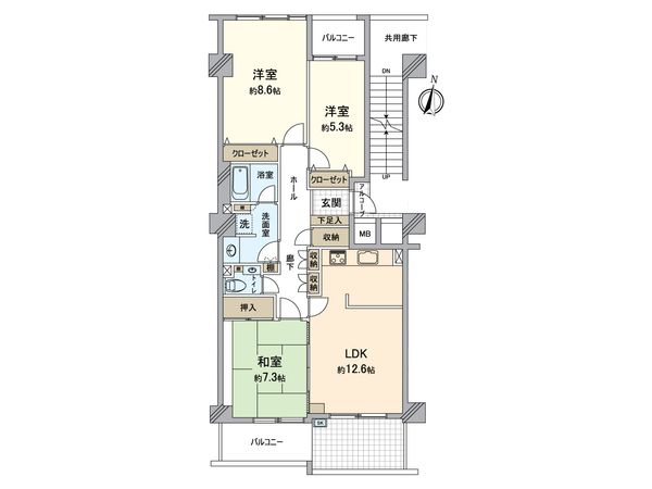 ヴェルディールみなみ野東 間取図(平面図) ヴェルディールみなみ野東 間取図(平面図)