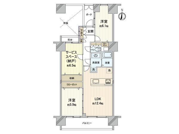 朝日八王子マンション 間取図(平面図)