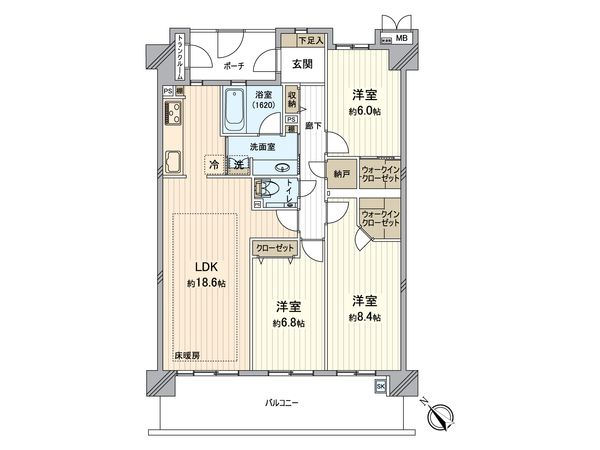 リーデンススクエア南大沢 間取図(平面図) リーデンススクエア南大沢 間取図(平面図)