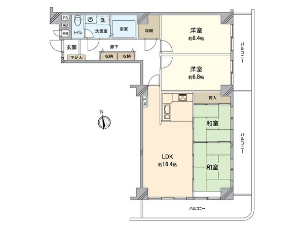 フジタ八王子マンション 間取図(平面図) フジタ八王子マンション 間取図(平面図)