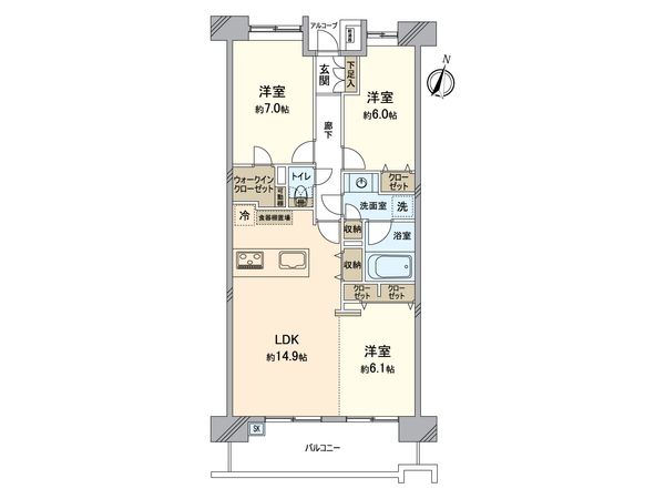ライオンズヴィラッジオ5000 VillAⅡ 間取図(平面図) ライオンズヴィラッジオ5000 VillAⅡ 間取図(平面図)