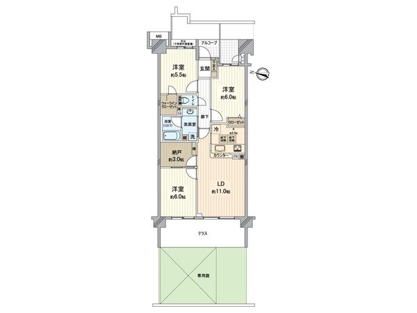 グランループ 間取図(平面図) グランループ 間取図(平面図)