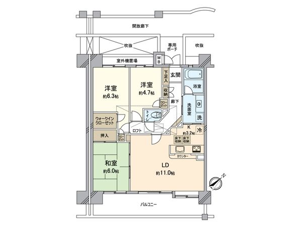レールシティ八王子かえで通り 間取図(平面図)