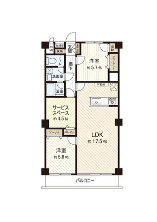 八王子元横山町マンション 間取図(平面図) 八王子元横山町マンション 間取図(平面図)