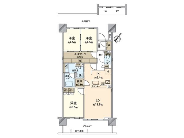 クレヴィア豊田多摩平の森RESIDENCE 間取図(平面図)