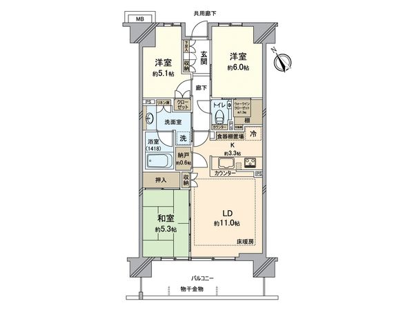 パークホームズ豊田ザ・ヒルトップ 間取図(平面図)