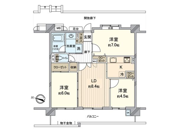 ダイアパレス八王子アヴァンティ 間取図(平面図)