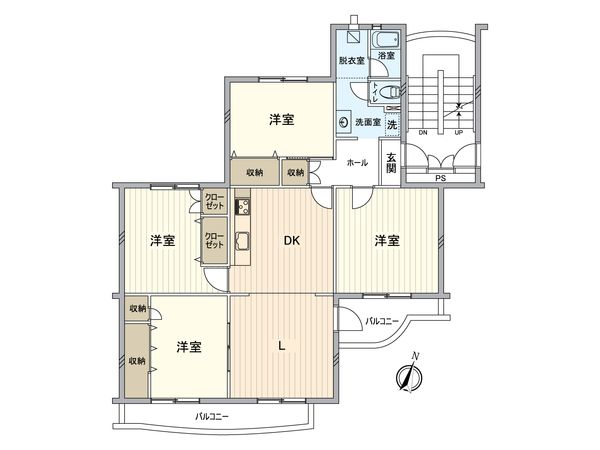 グリーンヒル寺田 第二住宅84号棟 間取図(平面図) グリーンヒル寺田 第二住宅84号棟 間取図(平面図)