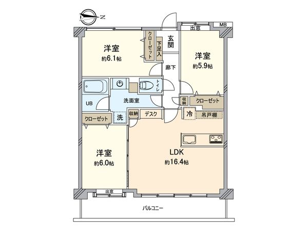 レクシオ大和田 間取図(平面図) レクシオ大和田 間取図(平面図)