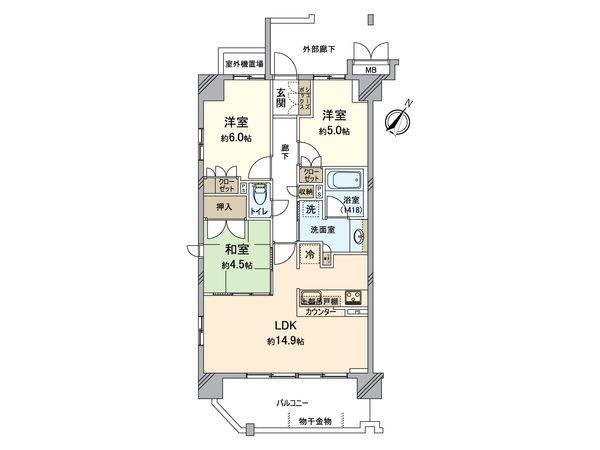 カサーレ西八王子 間取図(平面図) カサーレ西八王子 間取図(平面図)