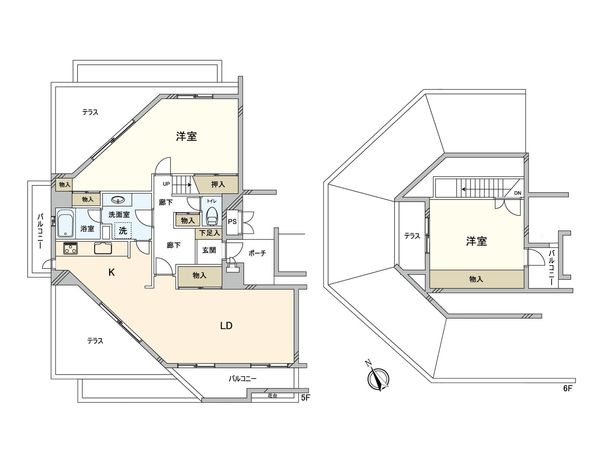 ノナ由木坂 15号棟 間取図(平面図) ノナ由木坂 15号棟 間取図(平面図)