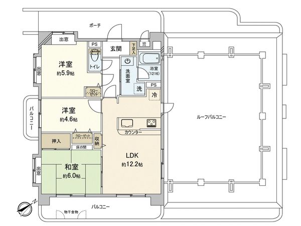 コーラル京王堀之内 間取図(平面図) コーラル京王堀之内 間取図(平面図)
