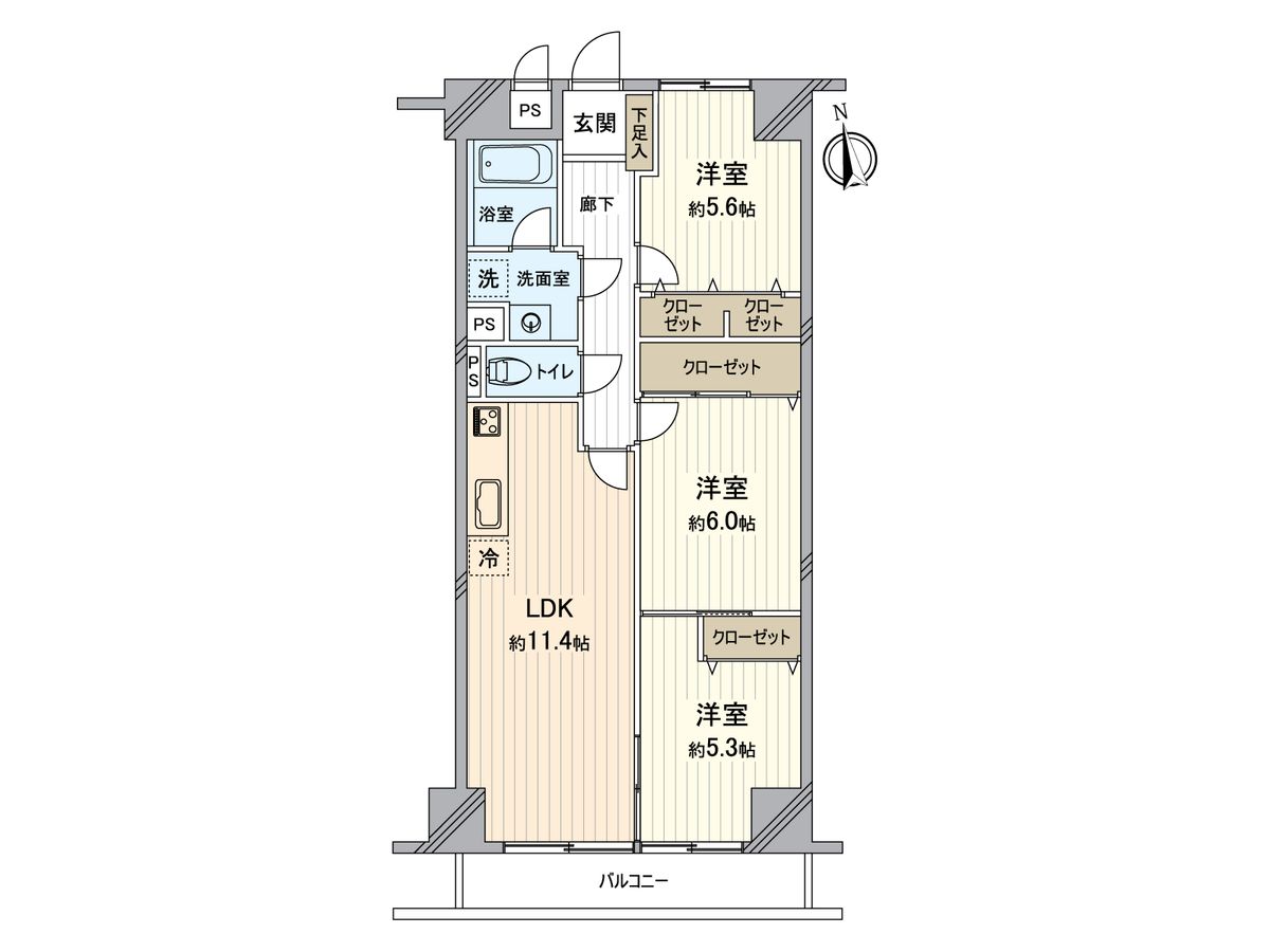 シティパレス八王子八幡町 間取図(平面図) 間取図(平面図)