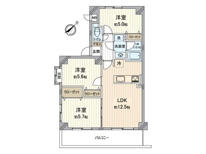 ダイアパレス八王子北野 間取図(平面図)