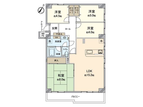 八王子パークヒル宇津木台第2団地 3号棟 間取図(平面図)