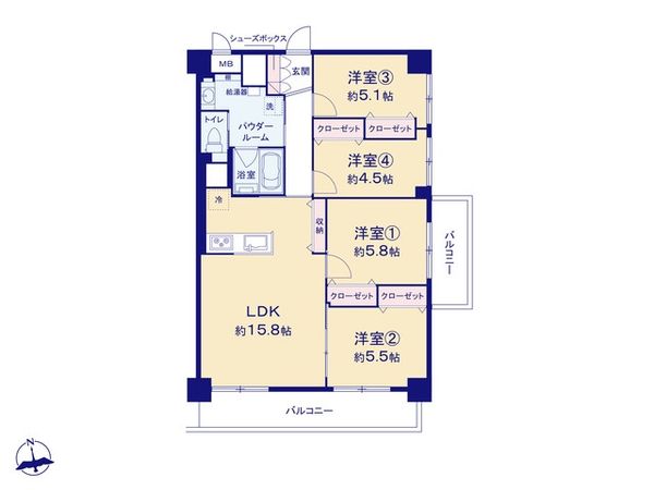 八王子サニーハイツ 間取図(平面図) 八王子サニーハイツ 間取図(平面図)