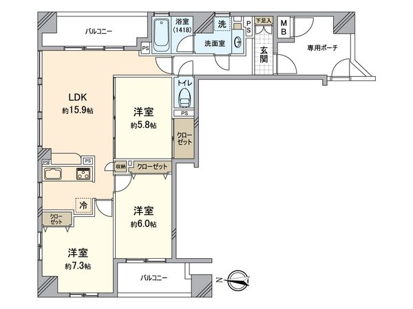 リッツタワー八王子 間取図(平面図) リッツタワー八王子 間取図(平面図)
