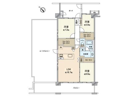 ビバヒルズ 間取図(平面図)