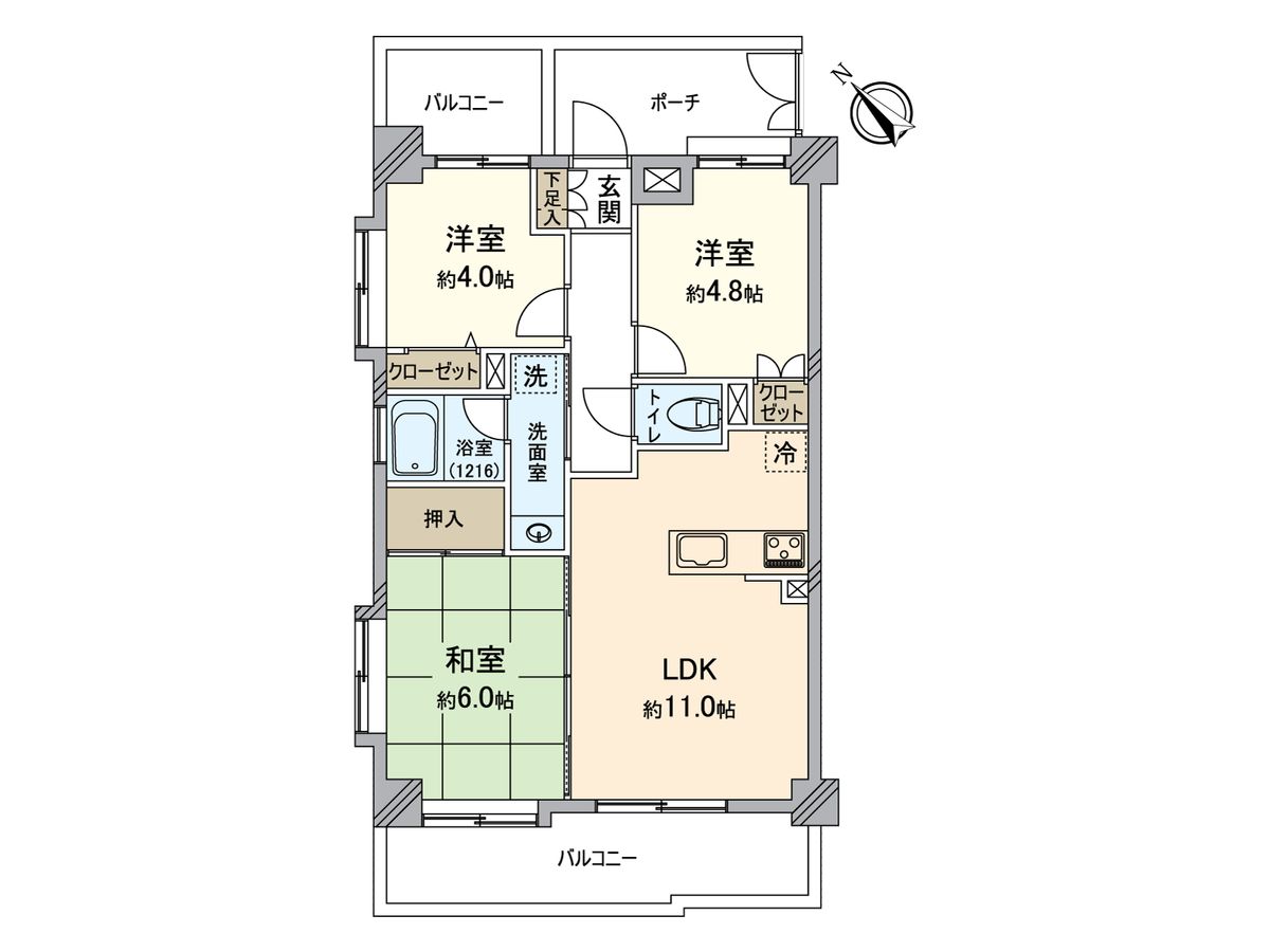 ライオンズマンション京王南大沢 間取図(平面図) 間取図(平面図)