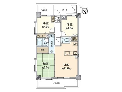 ライオンズマンション京王南大沢 間取図(平面図)