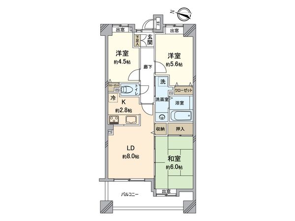 ライオンズガーデン京王南大沢 間取図(平面図) ライオンズガーデン京王南大沢 間取図(平面図)
