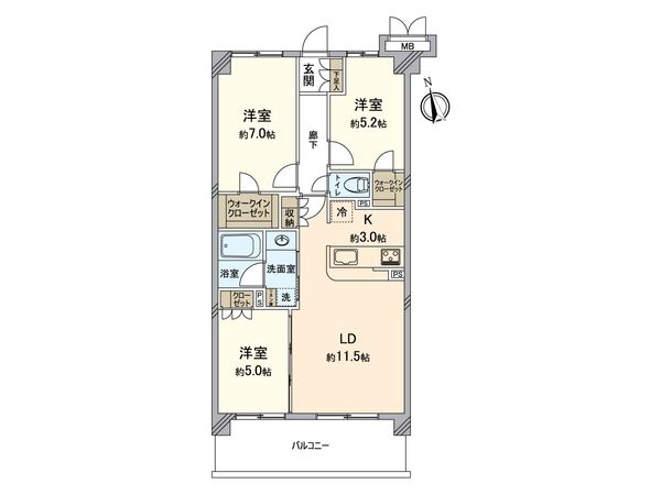 サンクレイドル日野 間取図(平面図) サンクレイドル日野 間取図(平面図)