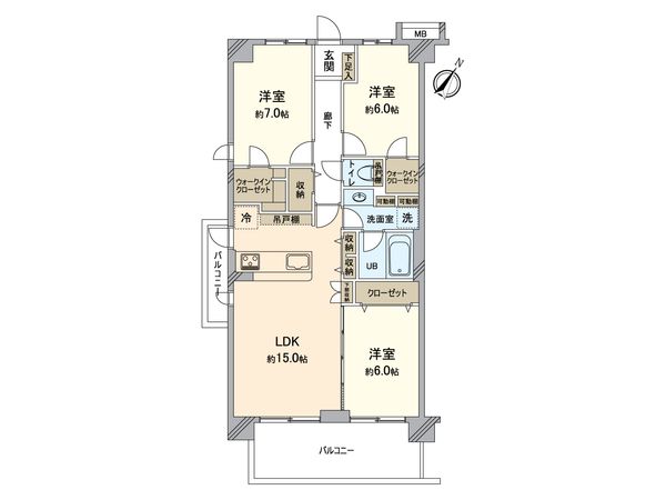 エグザガーデン アクア館 間取図(平面図) エグザガーデン アクア館 間取図(平面図)