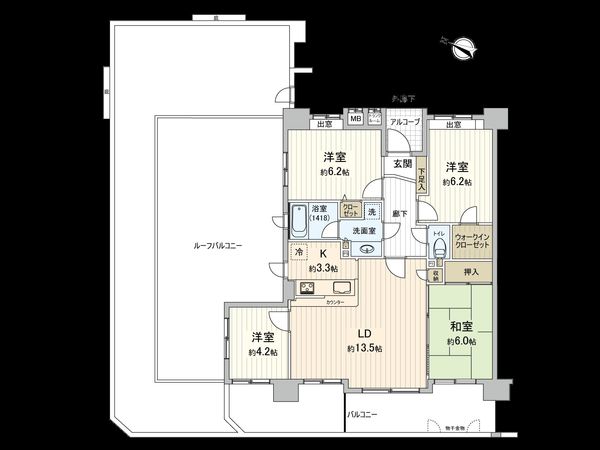 エレガンスステージ久米川 間取図(平面図) エレガンスステージ久米川 間取図(平面図)