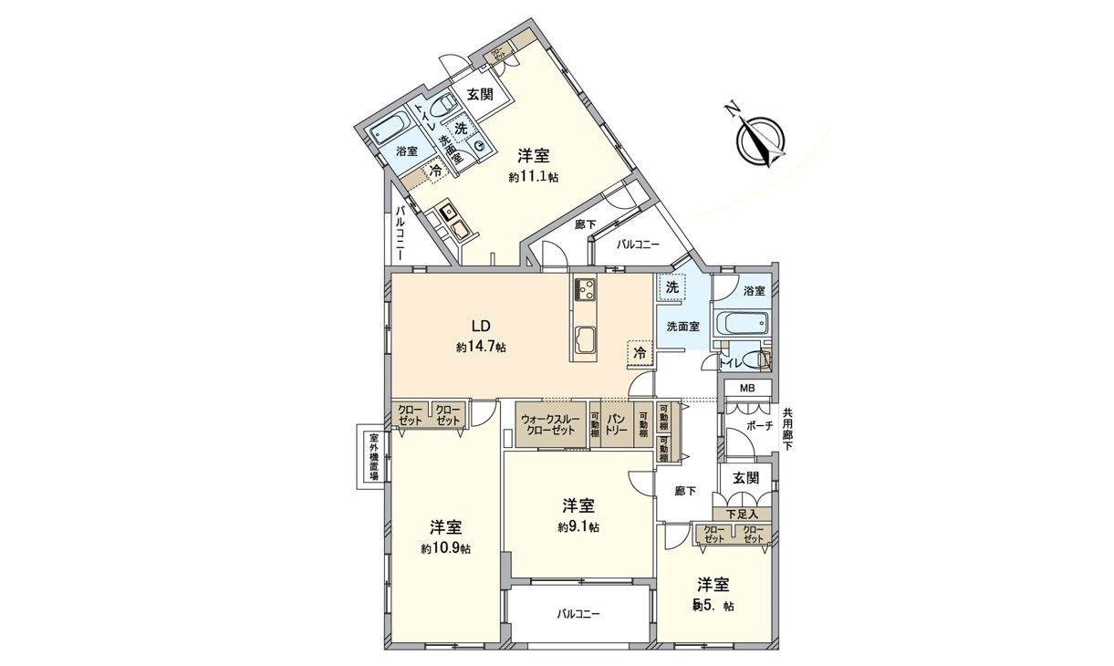 ベルコリーヌ南大沢 間取図(平面図) 間取図(平面図)