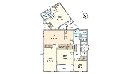 ベルコリーヌ南大沢 間取図(平面図)