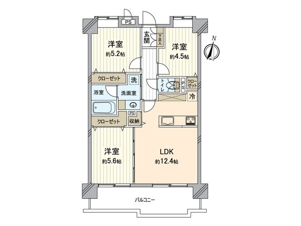 ライオンズガーデン京王堀之内 間取図(平面図) ライオンズガーデン京王堀之内 間取図(平面図)