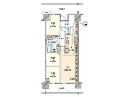 パークホームズ八王子 間取図(平面図)