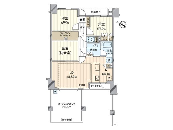 ヴェレーナ京王堀之内 間取図(平面図) 間取図(平面図)