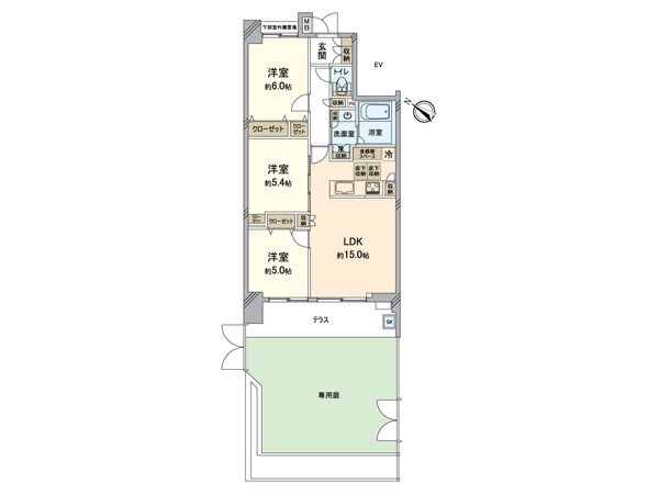 セザール京王堀之内 間取図(平面図) 間取図(平面図)