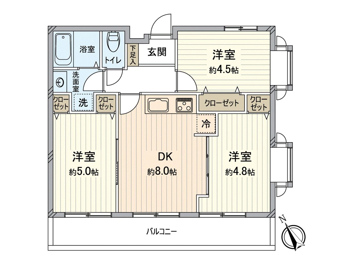 エトワール日野台 間取図(平面図) 間取図(平面図)