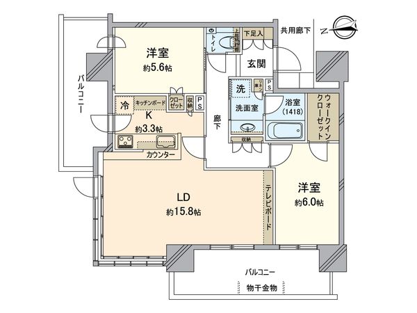 シティタワー八王子フレシア 間取図(平面図)