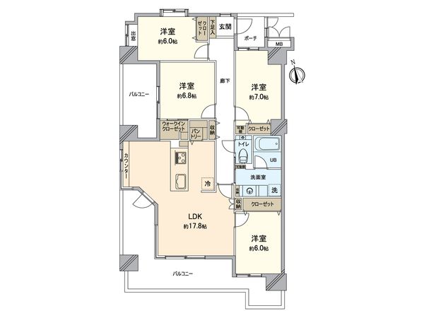 タウンズ八王子ガーデンタワー 間取図(平面図) 間取図(平面図)