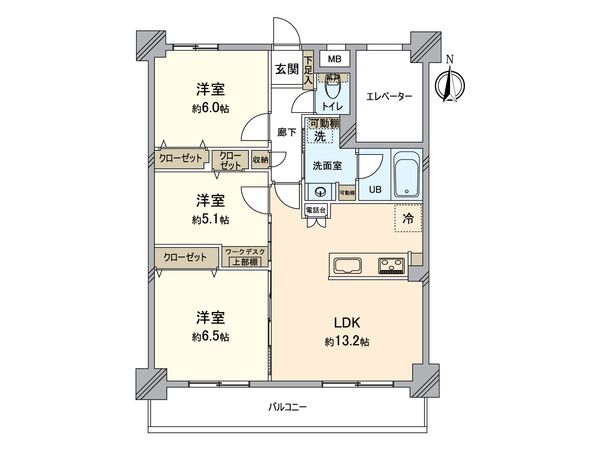 ロイヤルステージ八王子 間取図(平面図) ロイヤルステージ八王子 間取図(平面図)