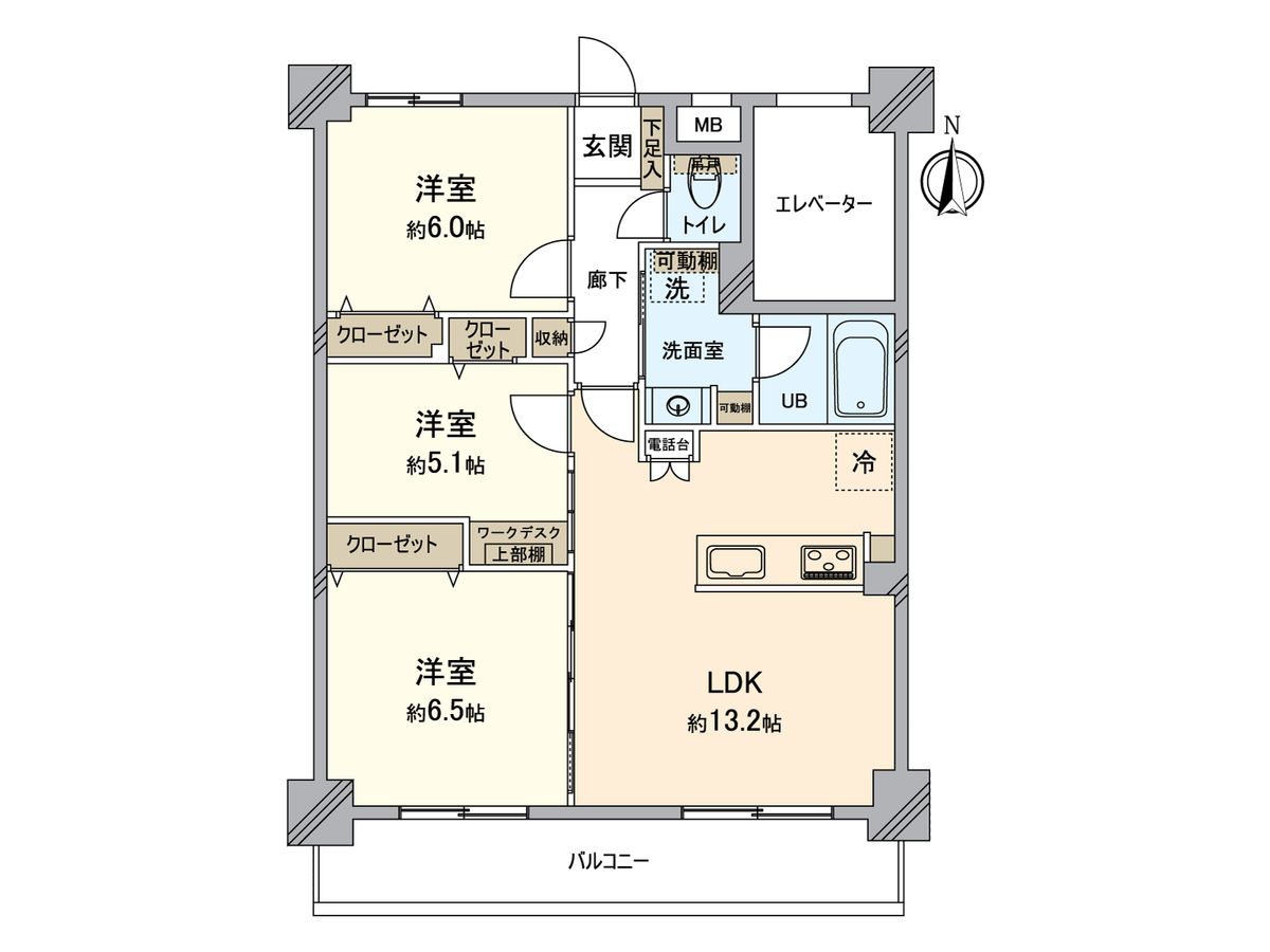 ロイヤルステージ八王子 間取図(平面図) 間取図(平面図)