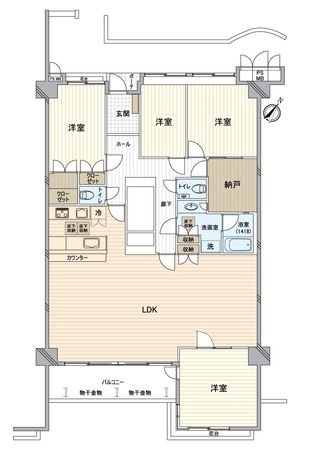 グリーンヴィレッジ宇津木台 第1号棟 間取図(平面図)