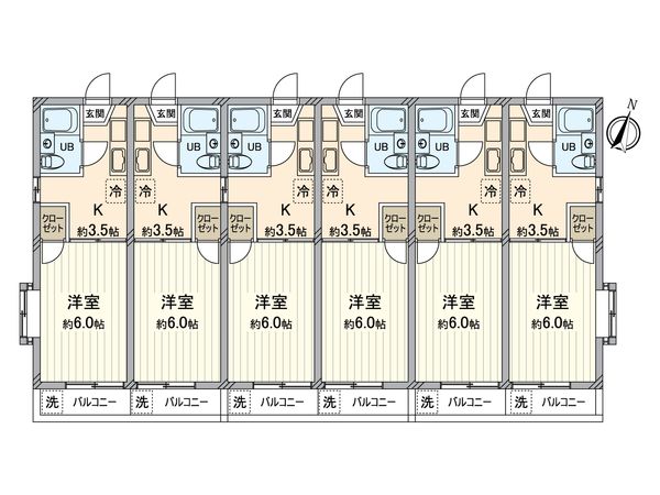 昭島市中神町 アパート 間取図(平面図) 間取図(平面図)