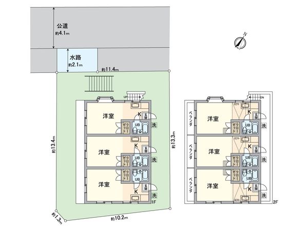 八王子市長沼町 アパート 間取図(平面図)