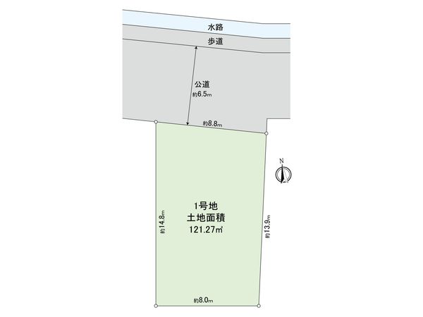 日野市宮土地 1号地 区画図 日野市宮土地 1号地 区画図