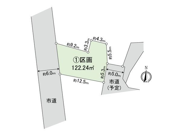 多摩市連光寺6丁目土地 1区画 区画図 多摩市連光寺6丁目土地 1区画 区画図