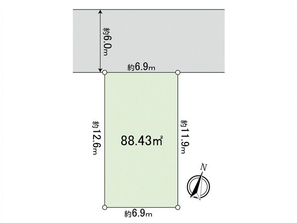 日野市万願寺6丁目 土地 区画図 日野市万願寺6丁目 土地 区画図
