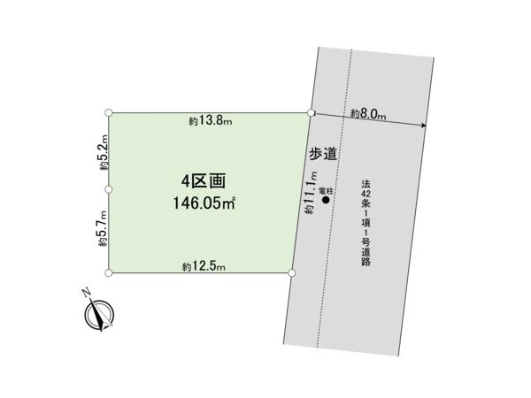 日野市新井1丁目土地 4区画 地形図